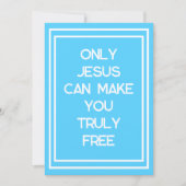 Carte Seul Jésus peut vous rendre libre message chrétien (Devant)