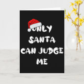 Carte Seul le Père Noël peut me juger (Fleur jaune)