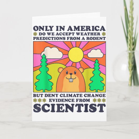 Carte Seule l'Amérique du jour de la marmotte accepte le (Devant)