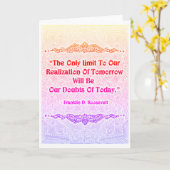 Carte Seule limite - Citation positive (Fleur jaune)