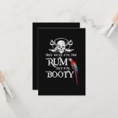 Carte Seulement Ici Rhum Et Botte Pirate & Parrot Pirate (Devant/Arrière en situation)