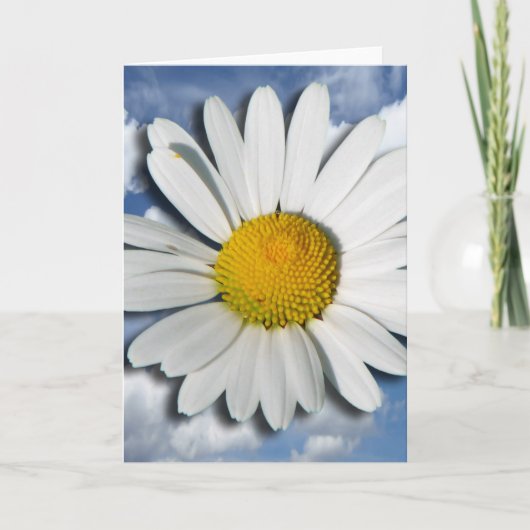 Carte Seulement une fleur de marguerite des prés + votre (Devant)