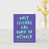 Carte Seules les légendes naissent en octobre, vous Sept (Fleur jaune)