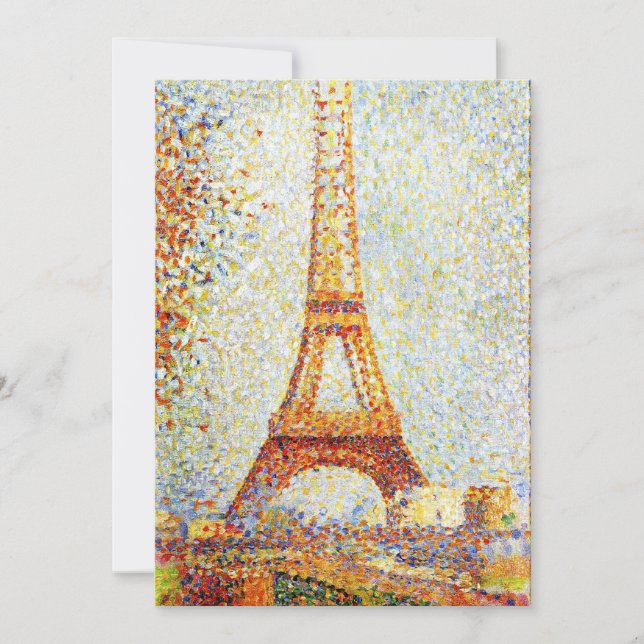 Carte Seurat : La Tour Eiffel (Devant)
