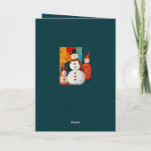 Carte Seventies Style Snowmen Retro Modern Christmas  (Dos)