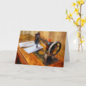 Carte Sewing machine With Orange Thread (Fleur jaune)