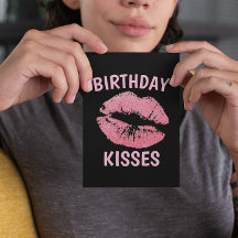 SEXY BANTHDAY KISSES ROMANTIQUE GREETING CARD