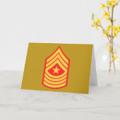 Carte SgtMaj sergent major E-9 (Fleur jaune)
