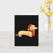 Carte Shaded Cream Christmas Dachshund Dog Mom Funny Cut (Fleur jaune)