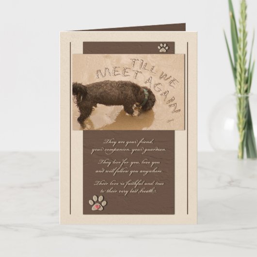 Carte Shades of Brown Pet Sympathy (Devant)