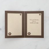 Carte Shades of Brown Pet Sympathy (Intérieur)