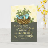 Carte Shadow of His Wings Encouragement Card (Fleur jaune)