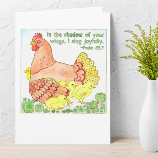 Carte Shadow of Your Wings Mother Hen Mother's Day Card