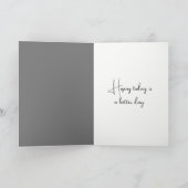 Carte Shaggy Poodle Portrait Penser à vous (Intérieur)