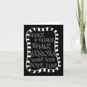 Carte Shake Shake Senora Drôle Halloween