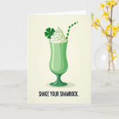 Carte Shake Shamrock rayé vert (Fleur jaune)