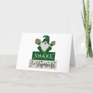 Carte **SHAKE your SHAMROCKS** HUMOUR DE NOËL !