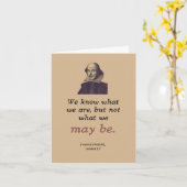 Carte Shakespeare Inspiration Vintage Bookish Graduation (Fleur jaune)