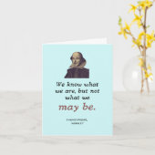Carte Shakespeare Littéraire Nerd Graduation (Fleur jaune)
