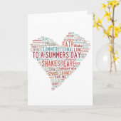 Carte Shakespeare Sonnet 18 (Fleur jaune)