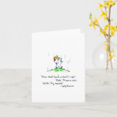 Carte "Shall I Walk or Shall I Ride?" blank card (Fleur jaune)