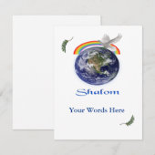 Carte shalom (Devant / Derrière)