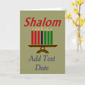 Carte SHALOM : Barre Mitzvah, modifier le texte (Fleur jaune)