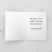 Carte Shalom chez Pesach ! - Colombe blanche de paix (Intérieur)