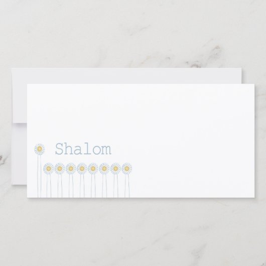 Carte Shalom {Horizontal} (Devant)