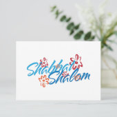 Carte Shalom Shabbat Floral (Debout devant)