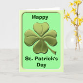 Carte shamrock (Fleur jaune)