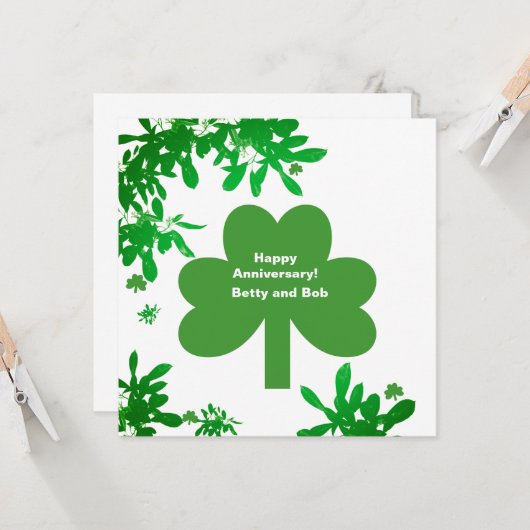 Carte Shamrock (Devant/Arrière en situation)