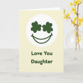 Carte Shamrock Amour Fille (Fleur jaune)
