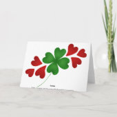 Carte Shamrock aux coeurs (Dos)