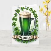 Carte Shamrock Beer Glass Pattern Card (Fleur jaune)