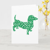 Carte Shamrock Dachshund (Fleur jaune)