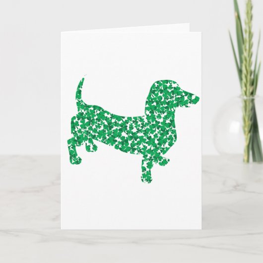 Carte Shamrock Dachshunds (Devant)