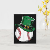 Carte Shamrock de baseball Jour de la Saint Patrick (Fleur jaune)