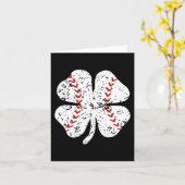 Carte Shamrock de baseball Jour de la Saint Patrick lanc (Fleur jaune)