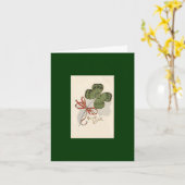 Carte Shamrock de bonne chance (Fleur jaune)