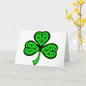 Carte Shamrock de Celtic de 3 feuilles (Fleur jaune)