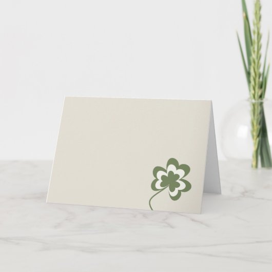 Carte Shamrock de la fête de la Saint-Patrick (Devant)