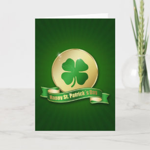 Carte Shamrock de la pièce de la Saint-Patrick