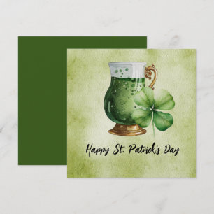 Carte Shamrock de la Saint-Patrick Vestiges et bière