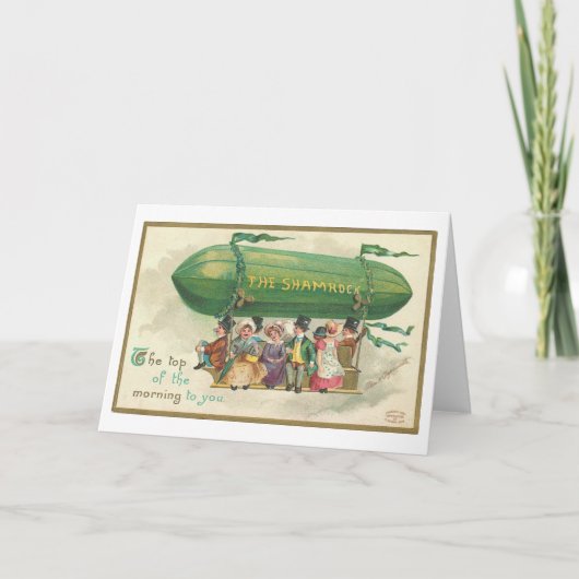 Carte Shamrock de la Saint Patrick Vintage (Devant)