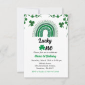 Carte Shamrock de l'invitation à l'anniversaire de St Pa (Devant)