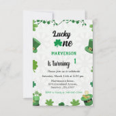Carte Shamrock de l'invitation d'anniversaire de St Patr (Devant)