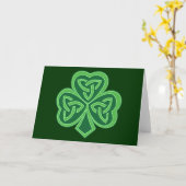 Carte Shamrock de noeud celtique (Fleur jaune)