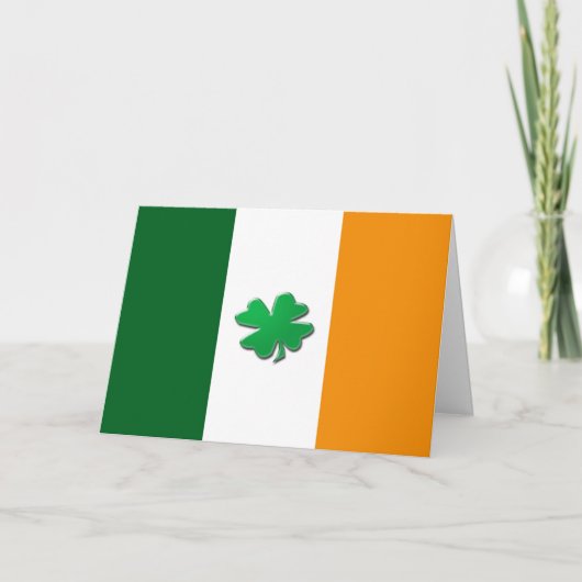 Carte Shamrock de Saint Patrick. (Devant)