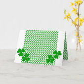 Carte Shamrock de trèfle irlandais (Fleur jaune)